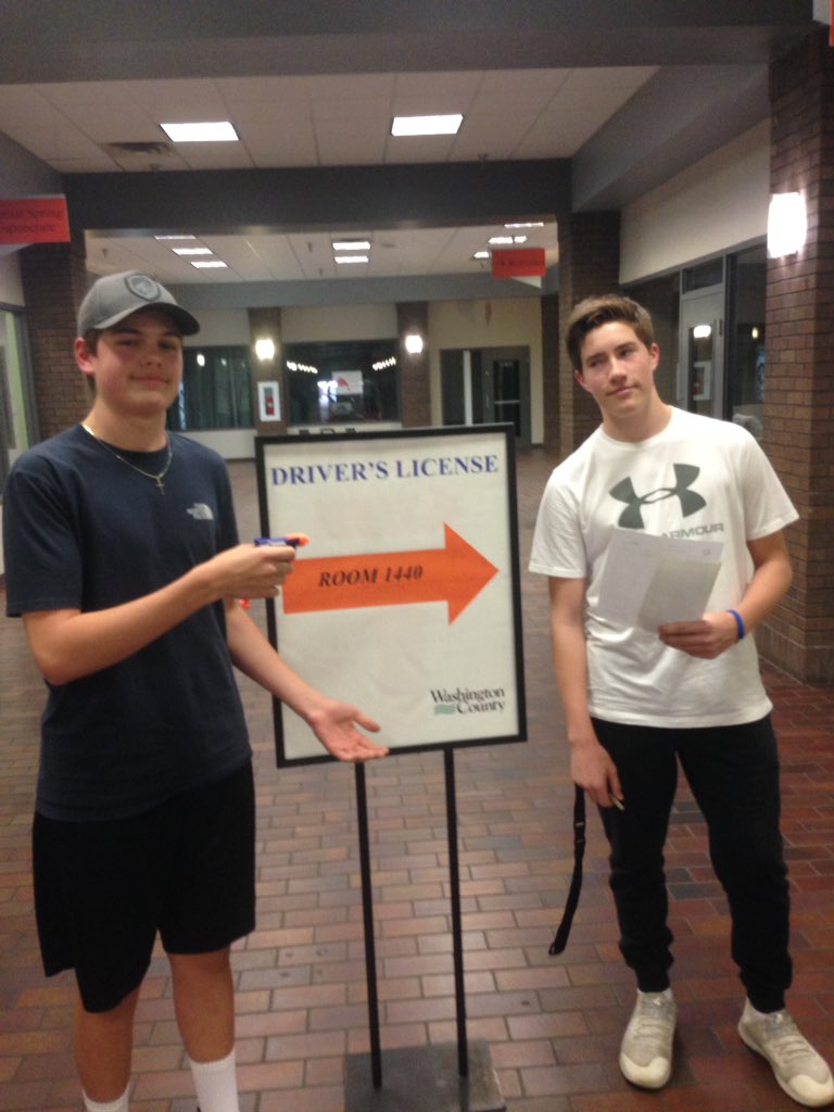 BushNibbas's tweet photo. Zach Johnson gives ben Smalley a congratulations gift after passing his drivers test https://t.co/K40xMPJIoc