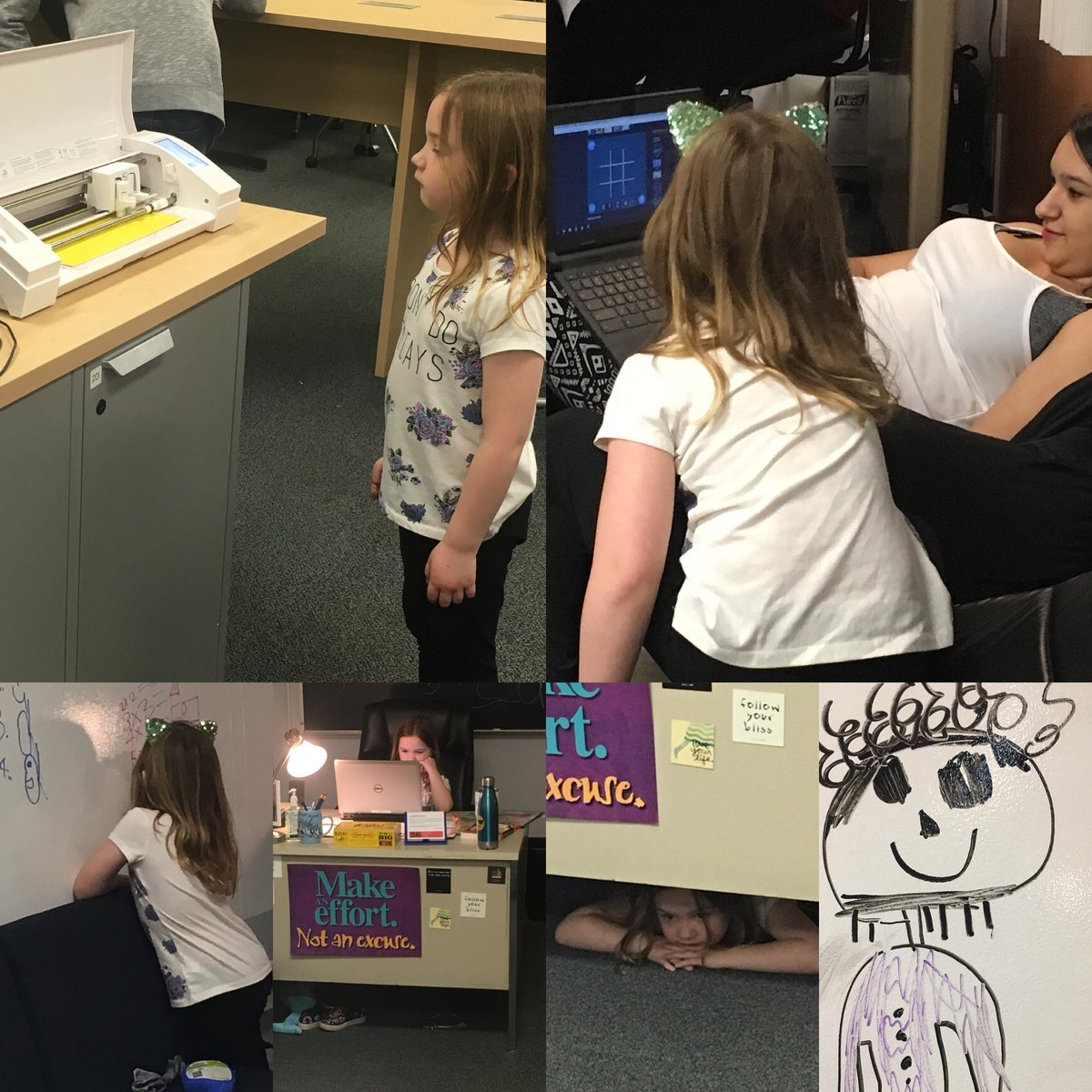 Another successful #leydenpride Take Your Daughter to the Writing Center day (even with that creepy drawing of daddy)