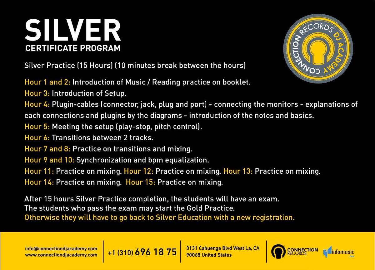 Silver Certificate Program #DJACADEMY #ConnectionDJAcademy #DJ #ACADEMY