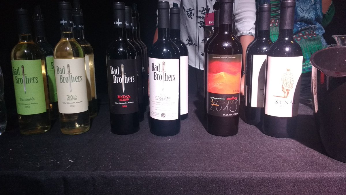 #vinosynegocios casi no saque fotos, dejo dos, los salteños <a href="/badbrotherswine/">Bad Brothers Wines</a> <a href="/agustin_lanus/">Agustín Lanús Wines</a> más conocidos por todos, increible el Sunal, los mendocinos me sorprendieron con uvas novedosas y el placer de hablar con el winemaker Sebastián Salgado de  @FincaLasPayas
