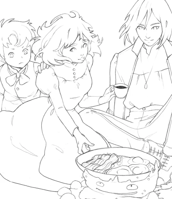 Working on a howls moving castle illustration now at https://t.co/jGv2FV5Exg ~ 