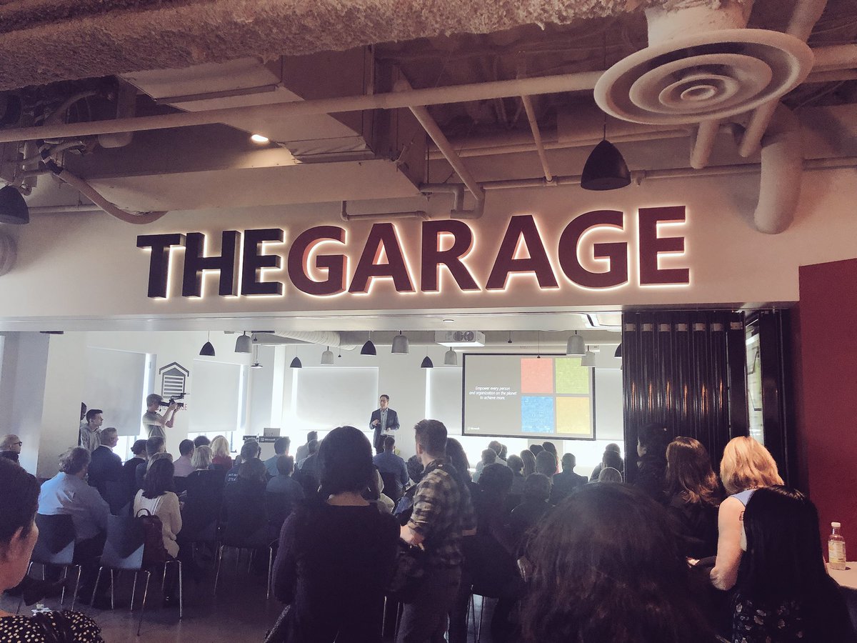 Great turnout at the #GarageatNERD  opening at @Microsoft @MSFTGarage