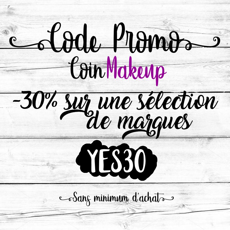 CoinMakeup's tweet image. 📢📢ALERTE Code Promo sur CoinMakeup 💸💸-30% de remise sur une sélection de marques avec le code promo YES30 !!!! 😱😱😱😱 valable jusqu'au 29/04/18 minuit sans minimum d'achat 😉 #coinmakeup #codepromo #codereduc #bonplan #remise