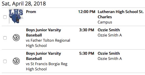 DougKuhlmann's tweet image. @LutheranCougars events for Saturday, April 28 

@LHSCougarball

#EnjoyProm

#MakeGoodDecisions

#WinningIsAnAttitude