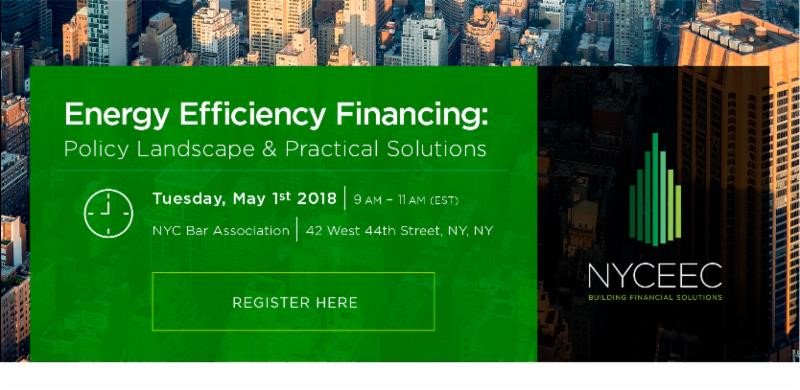 NYCEEC's tweet photo. We're talking about the in's and out's of financing at "Energy Efficiency Financing: Policy Landscape &amp; Practical Solutions" on Tues 5/31. Register - https://t.co/9lXWdTYUHO @NYSERDA @NYCSustainable @ConEdison @FSResidential @NYCBarAssnNews @growacity #energyefficiencyfinancing https://t.co/cMlRgG0JsT