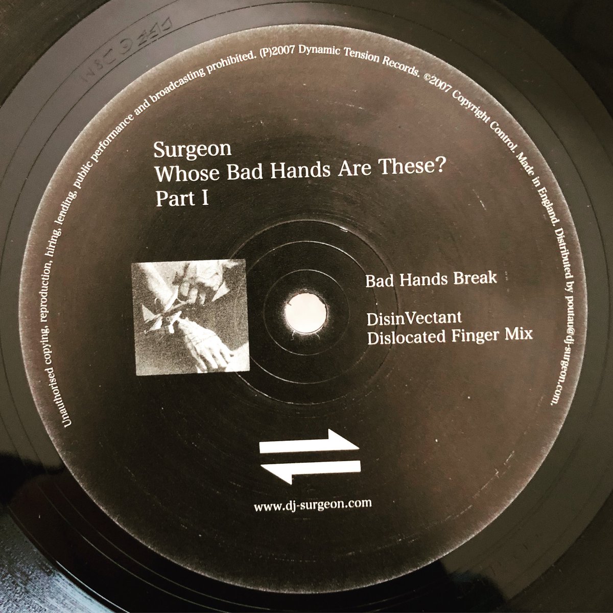 Taking it back a bit this time 🕰 Surgeon - Whose Bad Hands Are These? Part 1 wins our love for the week 🎩 this vinyl represents the early fusion of German #Techno and UK #Bass which is the exact strain of music which inspired us to make the label 

#dance #music
