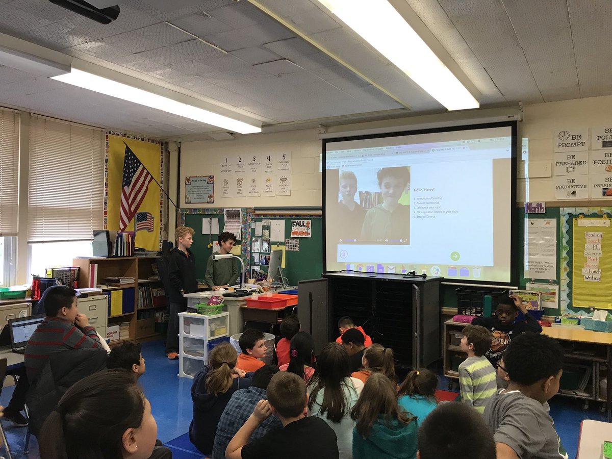 ESpoonerSmith's tweet photo. Spreading the #FlipgridFever with some help from my Jr. Ambassadors! Hey, @Flipgrid... maybe that should be a thing... a badge or t-shirt?👍🏻😉 #GuildLearns #GoGES https://t.co/1JQvfOMQkg
