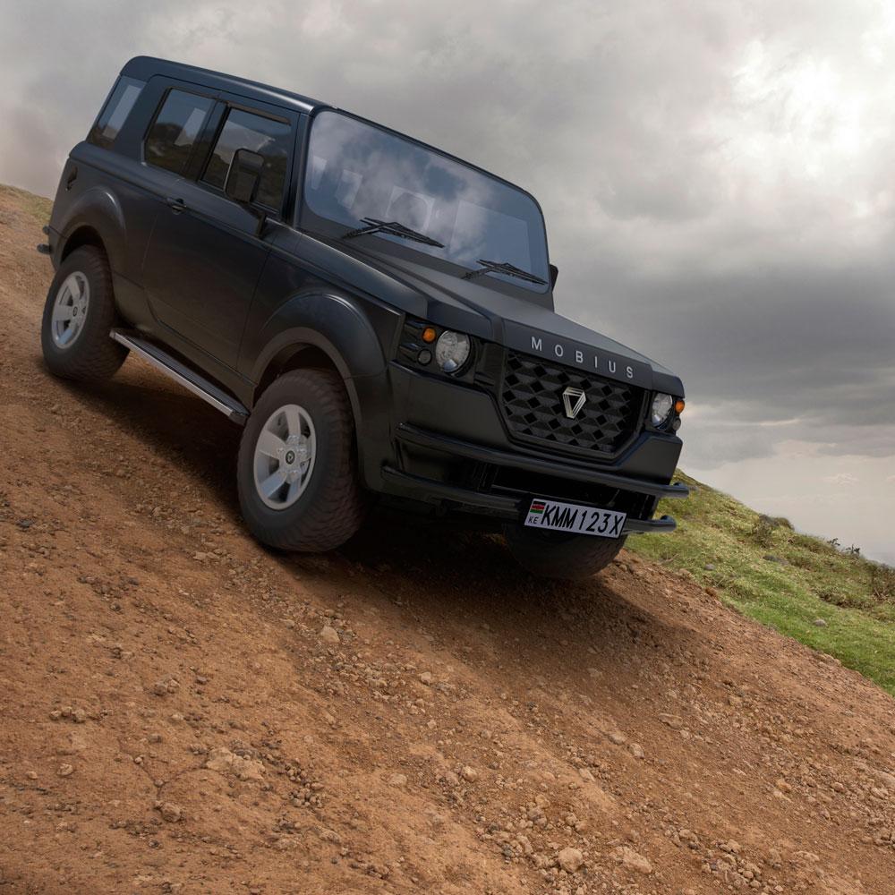 WheelsHD's tweet photo. It might look like an LR3 but it isn't. This is a car designed and built in Kenya. It's not about the 0-60s, max speed or aesthetics. It's the toughness of the chassis and suspension, an SUV that blends in the city and in your village. Meet the MOBIUS II https://t.co/ryToZ4wDMN