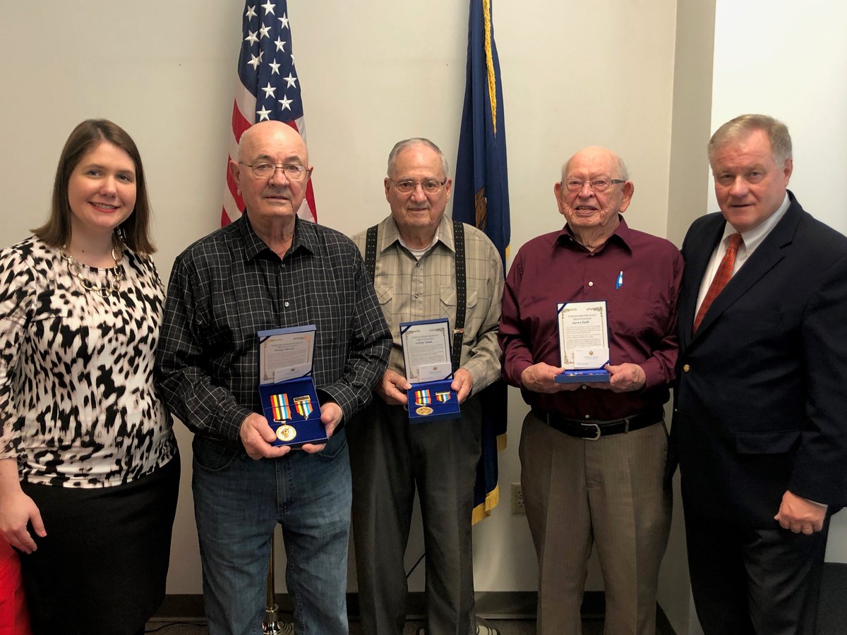 SenScottWagner's tweet photo. Yesterday I partnered with @SenToomey's office to present South Korean Ambassador for Peace Medals to Korean War veterans from York County. 

Thank you for your service and sacrifice -- it will always be remembered. 

📷⬇ https://t.co/YEnrZ55htA