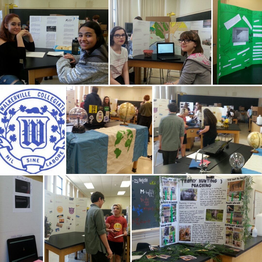 EarthlinksWCI's tweet photo. Another incredibly successful #EnvironmentalFair to celebrate #EarthAwarenessWeek! We had many classes come to learn about environmental issues and how we can each make a positive difference! What a great end to an amazing week! 
#CoolatWCI 
#TartanNation 
#WalkervilleEarthlinks https://t.co/JsQV13YDsL