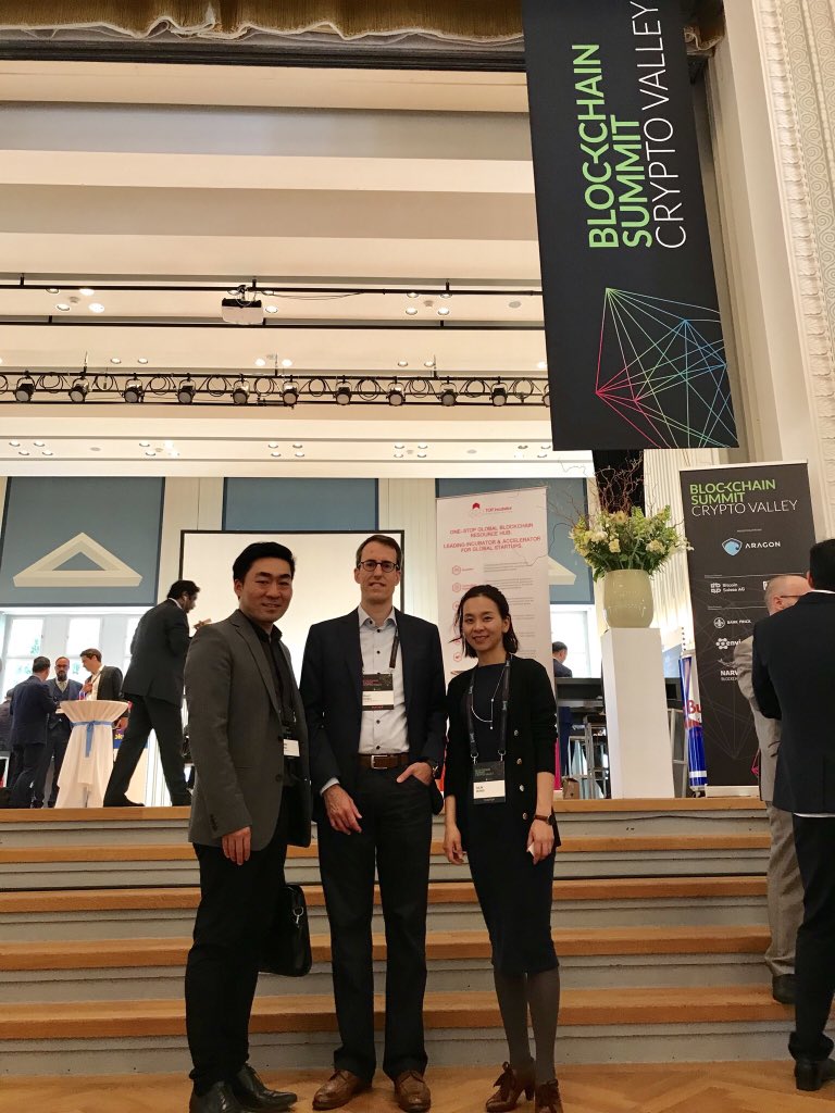 ChainX2018's tweet photo. Ailin Wang— CEO of @ChainX2018  and Jimmy Zhao—Venture Partner of Cryptonord AB with Ralf Kubli—Principal of Lakeside Partners @Lakeside_Prtnrs at Blockchain Summit @blockchain_summ in Zug, Switzerland. #Blockchainsummit2018 #blockchaineurope #Blockchain https://t.co/R2f4AVqIm5