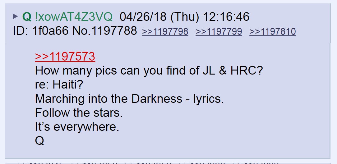 Image result for q anon  links hillary to haiti