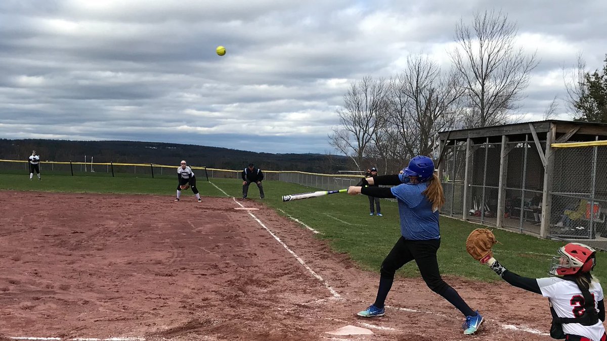 AthleticsCD's tweet image. Sarah with a hard shot in the first inning