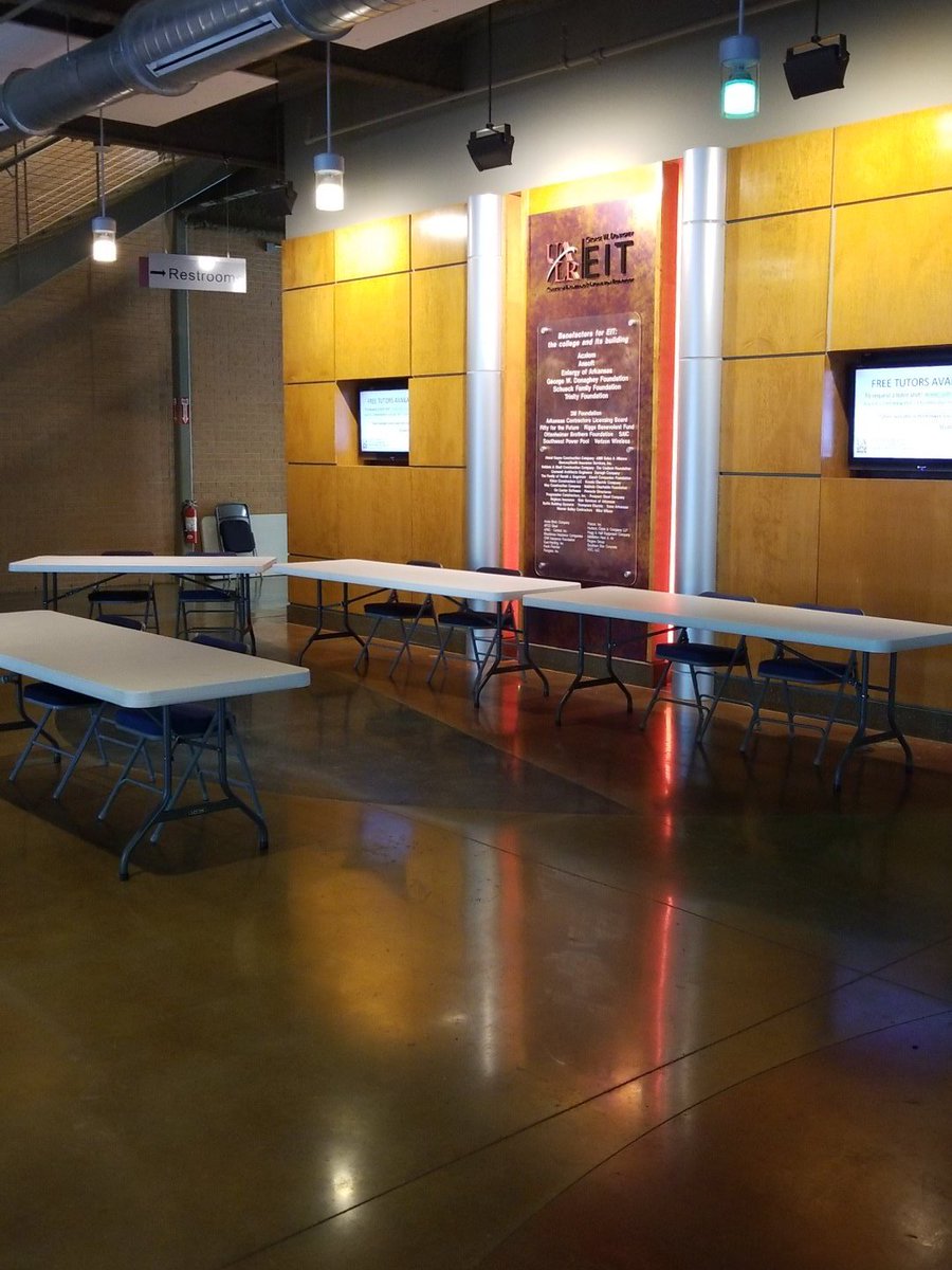 StevenERice's tweet image. Expo space set for Arkansas @AppsforGood Festival tomorrow. Grateful for community partners like @UALREIT Join us 12-1 pm. #codingARfuture #ARKidsCanCode