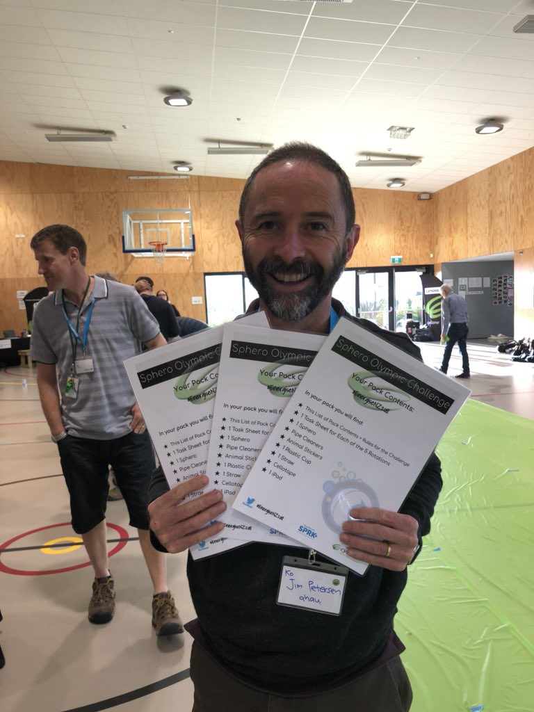 EducatorKat's tweet photo. Sphero Olympic Challenge - team we3 with 3 cover pages &amp; no other instructions 🙈 #EnergiseNZ2018 #team37 #losingeverything https://t.co/o6g4OtTyQe