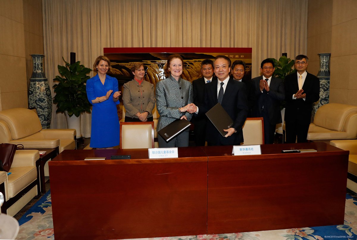 We are strengthening cooperation to make a greater contribution to the development and progress of children and young people in China and around the world.

Thank you Mr. He Ping, Editor-in-Chief of Xinhua News Agency, for your pledge. #UniteForChildren <a href="/XHNews/">China Xinhua News</a>