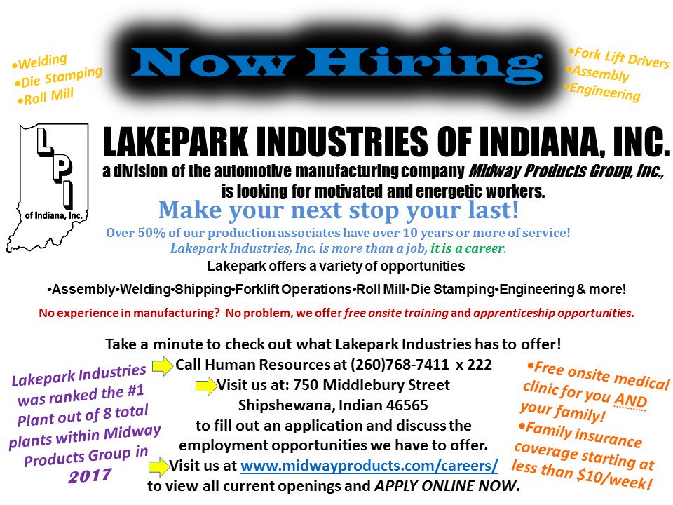 MidwayProducts's tweet photo. @Shipshewana_IN @inusajobs @indianacareers https://t.co/To8jkvxlQd