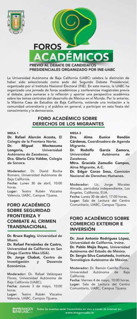 EuniceRendon's tweet photo. Honrada d participar prox lunes en foro #DerechosdelosMigrantes #SeguridadFronteriza #PolíticaExterior en #UACB sede dl 2do debate presidencial-se generara reflexión y aportes p el debate @INEMexico #noselopierdan @lopezobrador_ @RicardoAnayaC @JoseAMeadeK @Mzavalagc @JaimeRdzNL https://t.co/4KRT4zJtxF