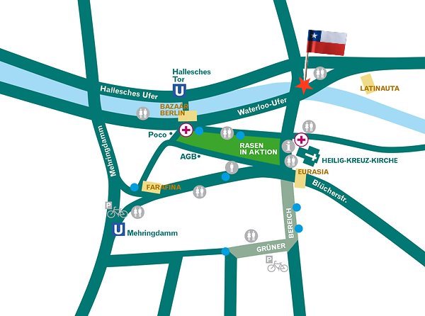 ChilenosBerlin's tweet photo. Ya es oficial !! Este será el punto de encuentro de tod@s los chilen@s en el próximo carnaval de las culturas en Berlin, desde el 18 de mayo hasta el 21 de mayo. https://t.co/apJk2guEEk