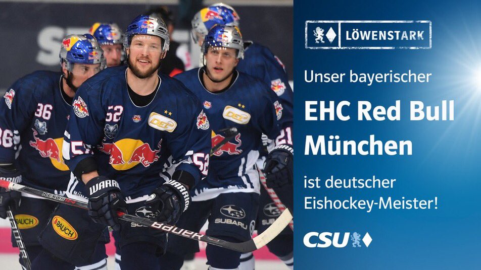 Unsere #Nationalmannschaft ist Eishockey-Meister. Herzlichen Glückwunsch <a href="/RedBullMuenchen/">EHC Red Bull München</a> die ganze Nation steht hinter euch. #MeisterBayern #BundesstaatBayern