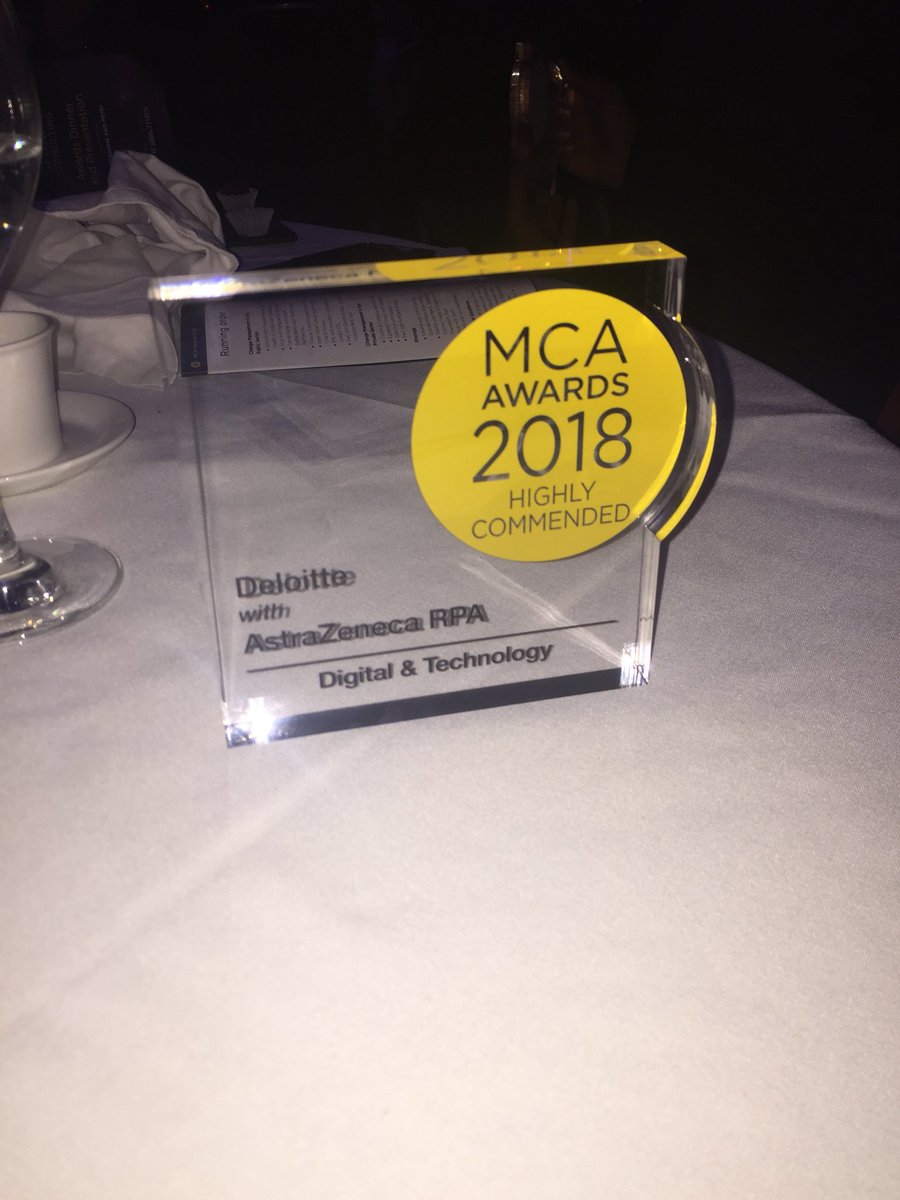 colinterry's tweet image. #deloitte highly commended for our #industryfirst Robotic Safety Reporting with #AstraZeneca