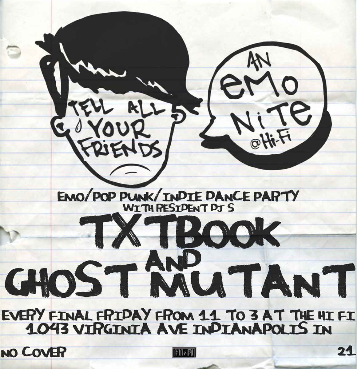 CANT WAIT FOR TOMORROW 😢 Join resident DJs @CHADTXTBOOK and my self for <a href="/TAYFPARTY/">TellAllYourFriends</a> at <a href="/thehifiindy/">HI-FI | HI-FI Annex</a> ! Free cover to cheer ya up a bit 🖤