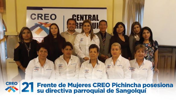 MujeresCREO21's tweet photo. Durante la posesión las nuevas integrantes se comprometieron a trabajar para fortalecer la estructura y planificar las estrategias frente a las elecciones de 2019. https://t.co/spCTF6jUKn