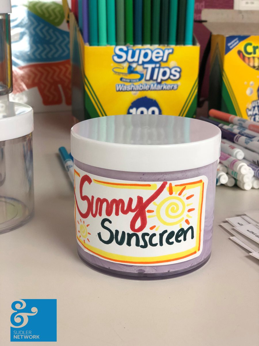 sudler's tweet photo. It was a great day celebrating #TakeOurChildrenToWorkDay. We learned all about sun and made our own sunscreen- R&amp;D to packaging, through launch campaign! The future is bright. https://t.co/8xrZ2nFp43