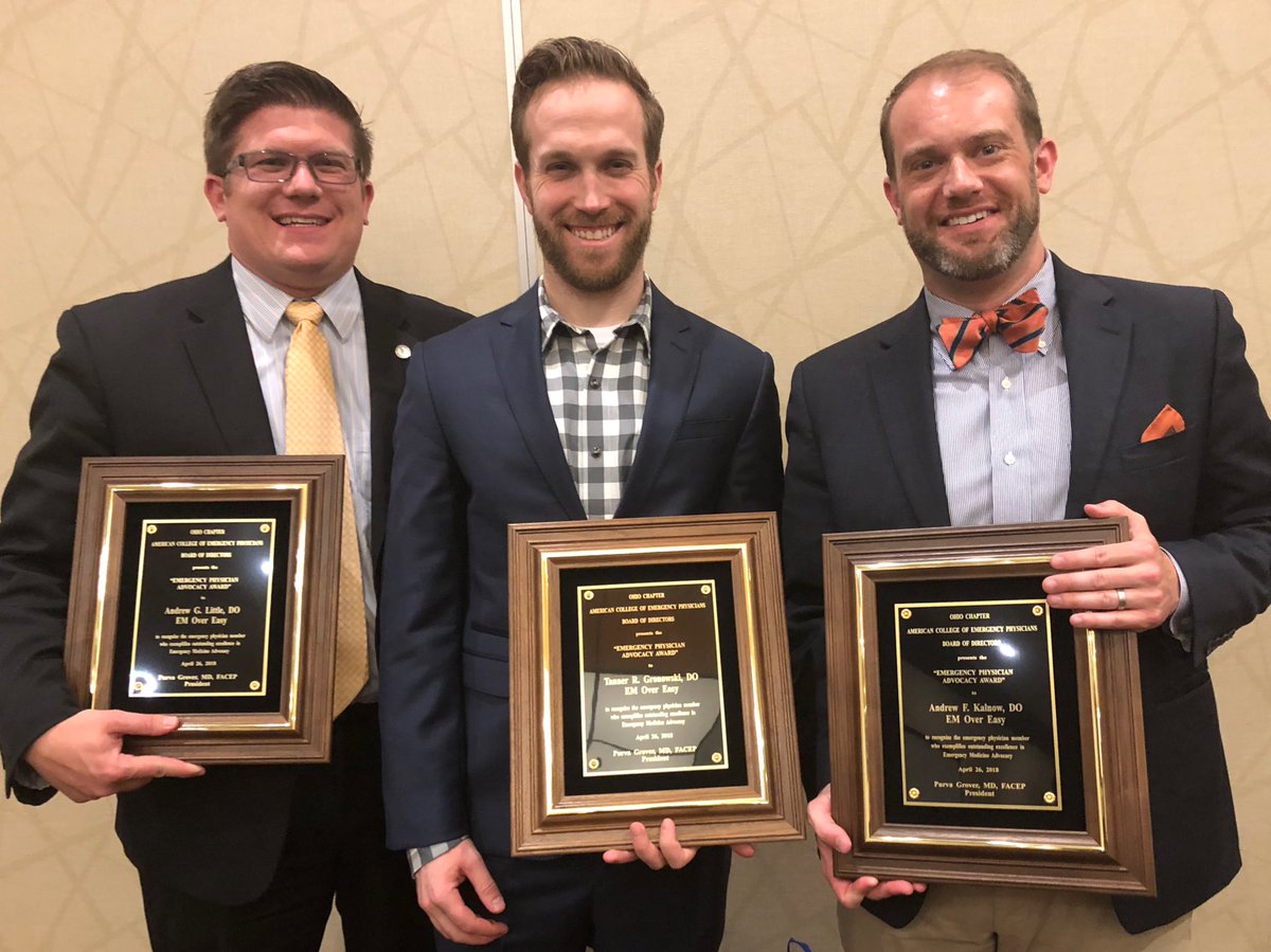 EMOverEasy's tweet photo. Honored to have been nominated and chosen for @OhioACEP Emergency Physician Advocacy Award! Thanks to ALL our listeners, guests and supporters over the past 2 years! It is because of you we were even considered for this Award! #MoreThanMedicine https://t.co/AKiSpcX3S8