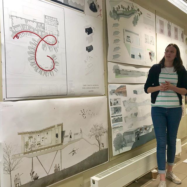 TweetEco's tweet photo. .@JessBakerMArch presents ribbon design for @Circomedia combined #circus performance school and retirement home. Geriacrobatic #liveworkmake #circuseverywhere @uwearch https://t.co/uvN77EiZF1 https://t.co/TuoOmo4Lcz