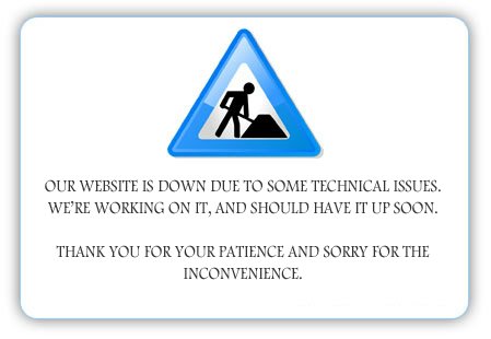 Our website is down. Apologies. We are working on it.