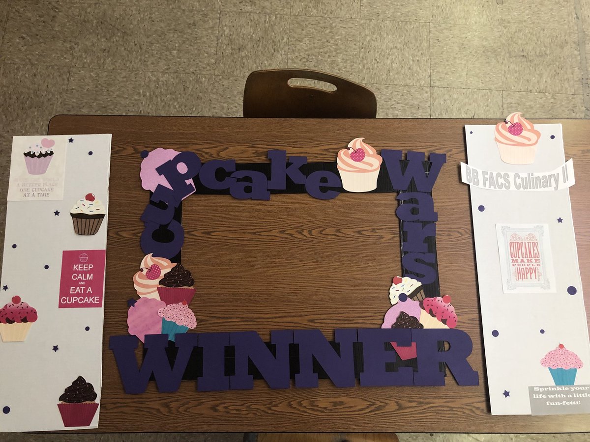 MsMohammadBB's tweet photo. My students know I love my cupcakes! Trying to make this year’s competition extra special for my lil pastry chefs! ☺️because cupcakes are THAT serious 😋😋 #studentsfirst #cupcakewars2018 #BBFACS https://t.co/u0AYmK2CJr