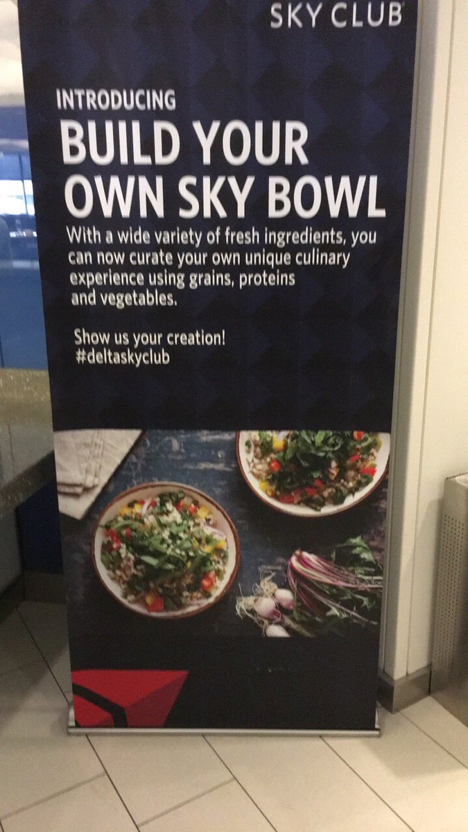 themileaddict's tweet photo. Nice job @Delta with the build your own Sky Bowl in the #deltaskyclub https://t.co/a4v96gX73m