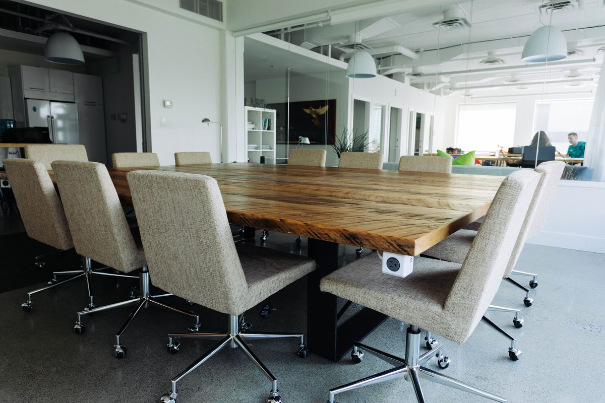 Renovating or Building an office? We handcraft custom office furniture! #officefurniture #officedesign #boardroomtable #conferencetable #handmadefurniture #customfurniture #vancouver #yvr