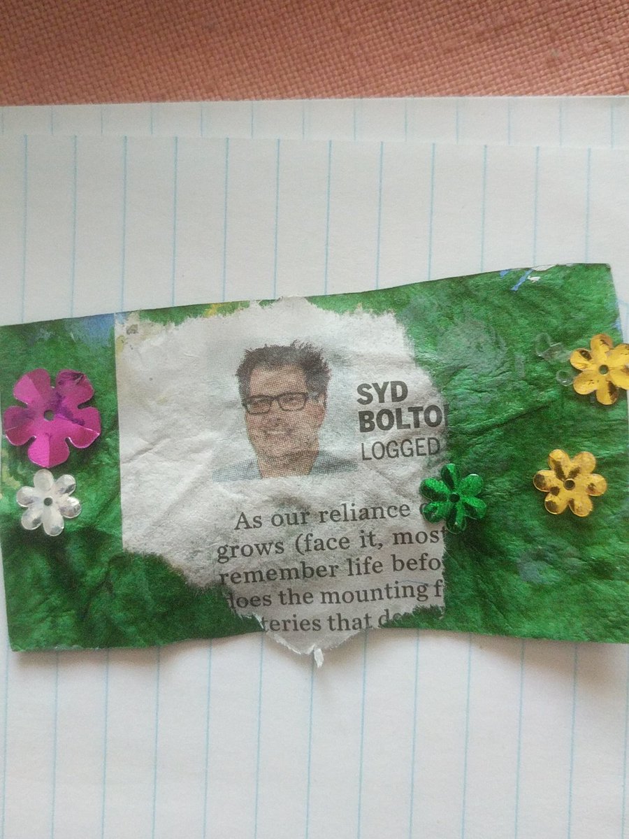 PentaraTV's tweet photo. @sydbolton Autumn made this on a school trip, she found a picture of you at Glennhearst and made it into her art project lol https://t.co/0MvO8jHMxz
