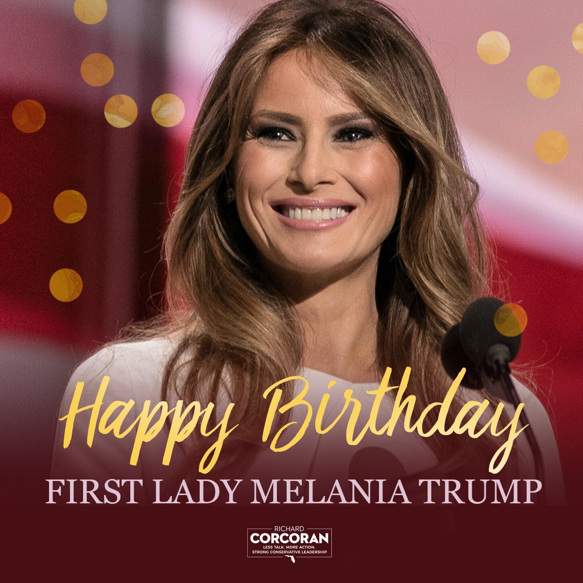 Happy Birthday to our terrific Melania Trump! 