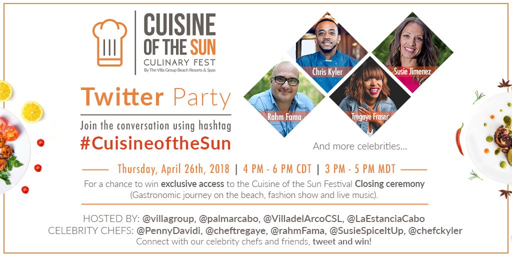 DenisseGarquin's tweet photo. You can join famed chefs from around the world in #CuisineoftheSun festival: @palmarcabo, @LaEstanciaCabo &amp; @VilladelArcoCSL https://t.co/1pnsYXfCV6