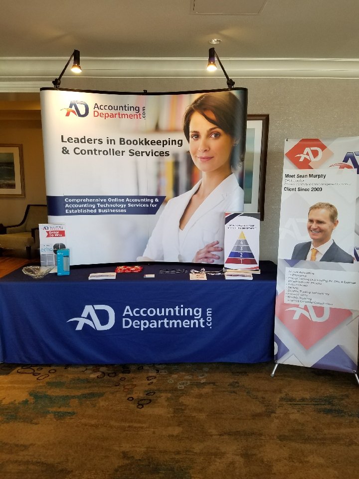 AccountingDept's tweet image. All set up for CEO Coaching International Summit. Be sure to come by, say hi and enter our drawing! #CEOSummit