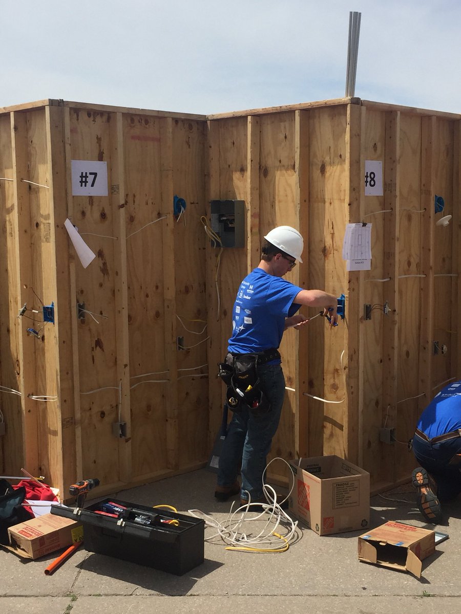 oatcconstruct's tweet photo. Josh working hard on the electrical competition https://t.co/caI65DV0Kt