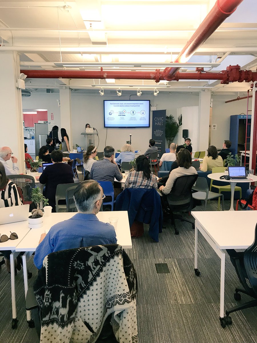 ppolitics's tweet photo. At @CivicHall, #dataandtransparency event has started - streaming on their FB Page. First up, awesome @heatseeknyc. https://t.co/l4fklFgloB
