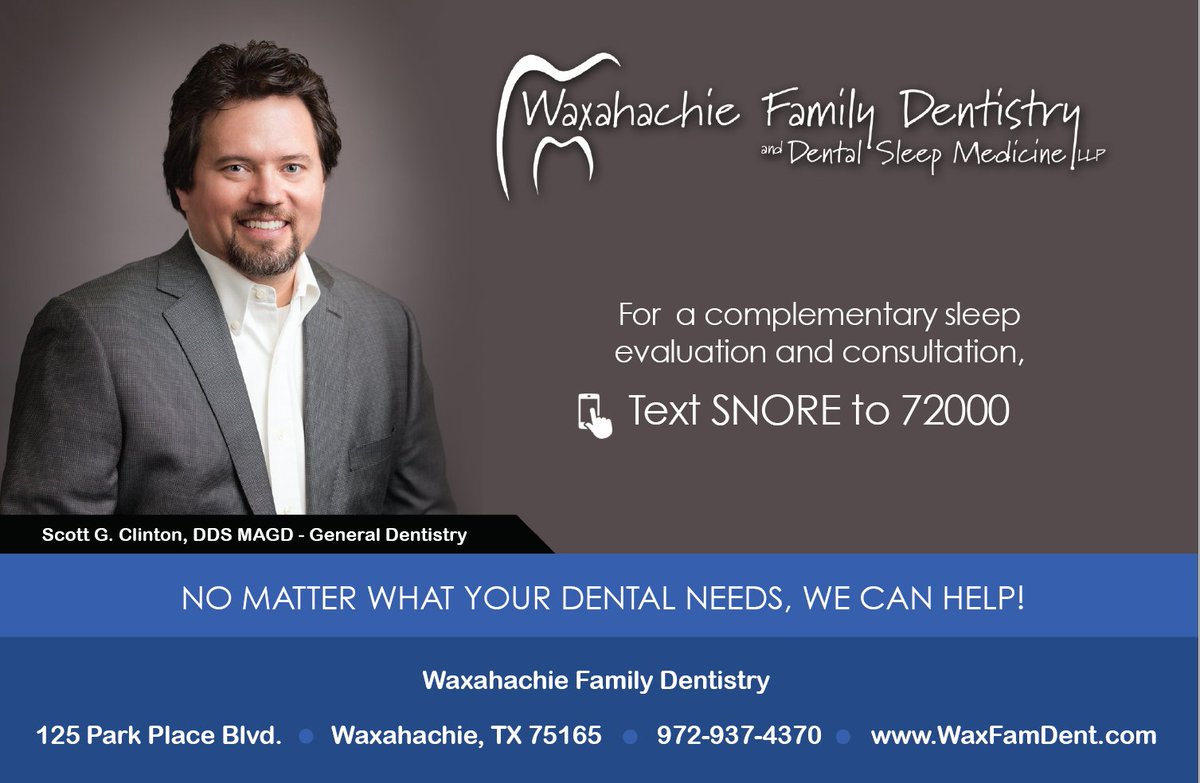 Waxahachie Family Dentistry & Dental Sleep Med. (@waxfamdent) on Twitter photo 