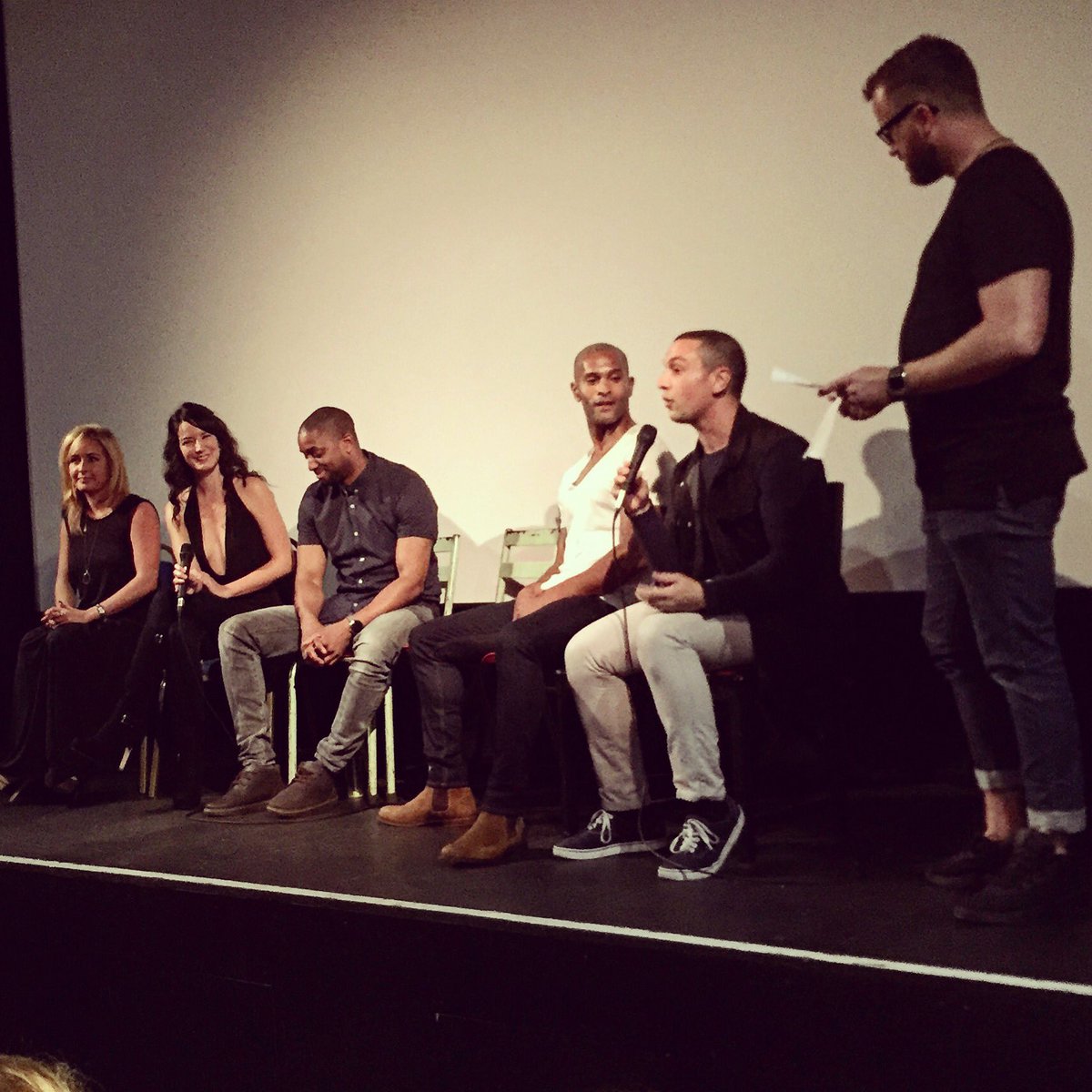 TheMikeFury's tweet photo. #TBT Cast and crew screening and Q&A for action short #EdenGrey which is showing at @ArtemisPics Women in Action Film Festival. Worked with friends and made some great new ones. @MhairiCalveyAct kicks ass! 👍🎬 https://t.co/PGZZtwwVwd