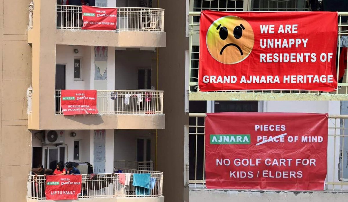 WoundedNRIs's tweet photo. @narendramodi @PMOIndia @MannKiBaat_PMO @myogiadityanath @Satishmahanaup @malviyamit @IndianEmbassyUS Who got their homes, Picture says it all WHAT they hv got after paying in full, adhering to T&amp;C. Helpless bt living in the #GhettoBox #SaveJPWishTown #CheatedHomeBuyers https://t.co/SlRcuXAQP5