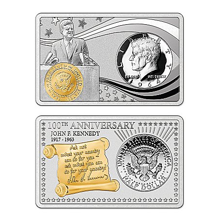 JFK 100th Anniversary #Silver Bar And Half-Dollar Coin Set With Custom Mahogany-Finish Display Case westcoastwebsite.com/jfk-100th-anni… #JohnFKennedy #KennedySilverHalfDollar #SilverDollar
