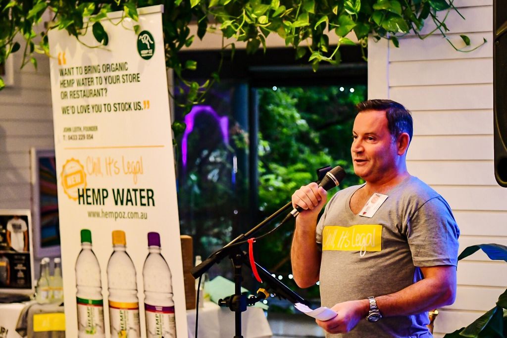 HempOz's tweet photo. Oz Medicann founder John Leith presents Hemp Oz at the Australian Drinks Event.
.
.
#hempaustralia #hempdrink #hempfood #kombuchabrewing #hempoz https://t.co/UGOM5YOMpo
