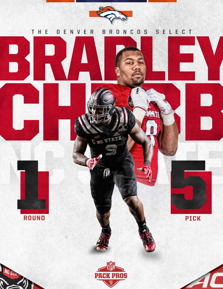 Congrats to the <a href="/Broncos/">Denver Broncos</a> for getting <a href="/ASTROCHUBB/">Bradley Chub</a> in the #NFLDraft

#PackPros #1Pack1Goal 🐺🐺🏈