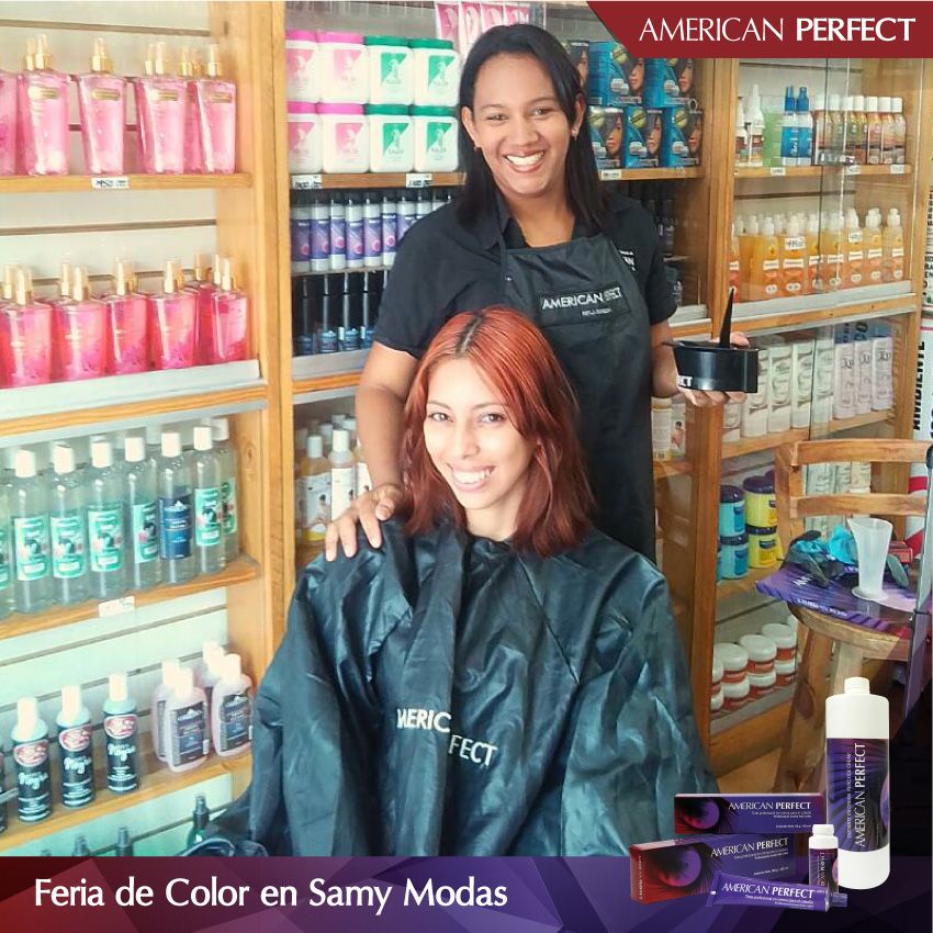 americanpvzla's tweet photo. Feria de Color #AmericanPerfect con el cliente Samy Modas en Catia La Mar con la técnico Paola Molinares. #Vargas #Venezuela #ColorDay #color #cabello #tinte https://t.co/y6iPcrJD6Z