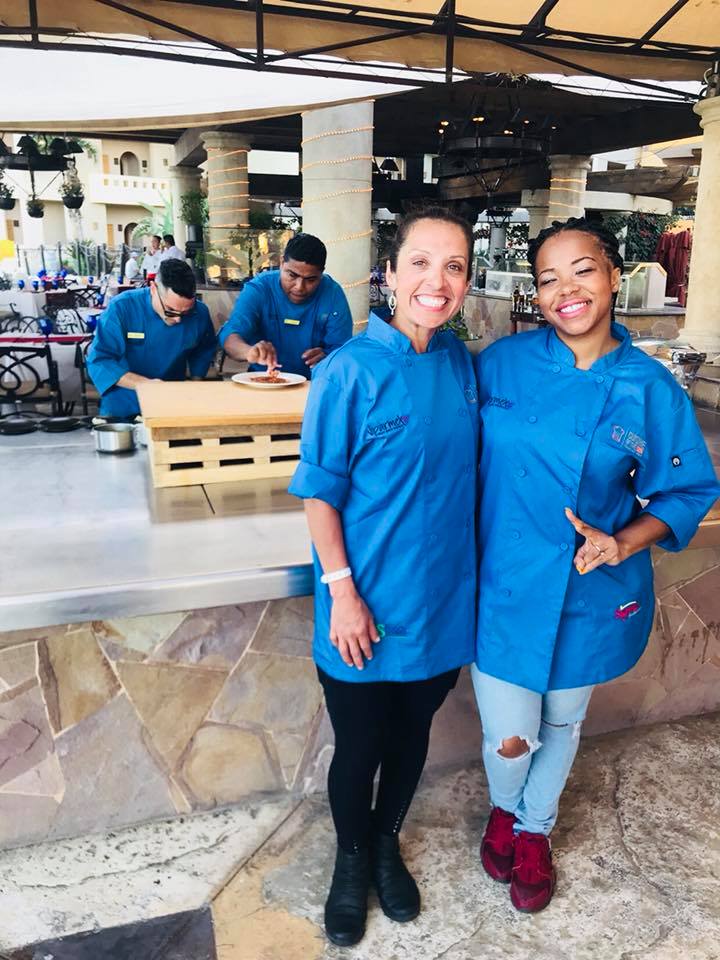 carla_cabo's tweet photo. So happy to have this beautiful &amp; talented chefs! #CuisineoftheSun @SpiceitupSusie @cheftregaye https://t.co/AiFx3iGaPg