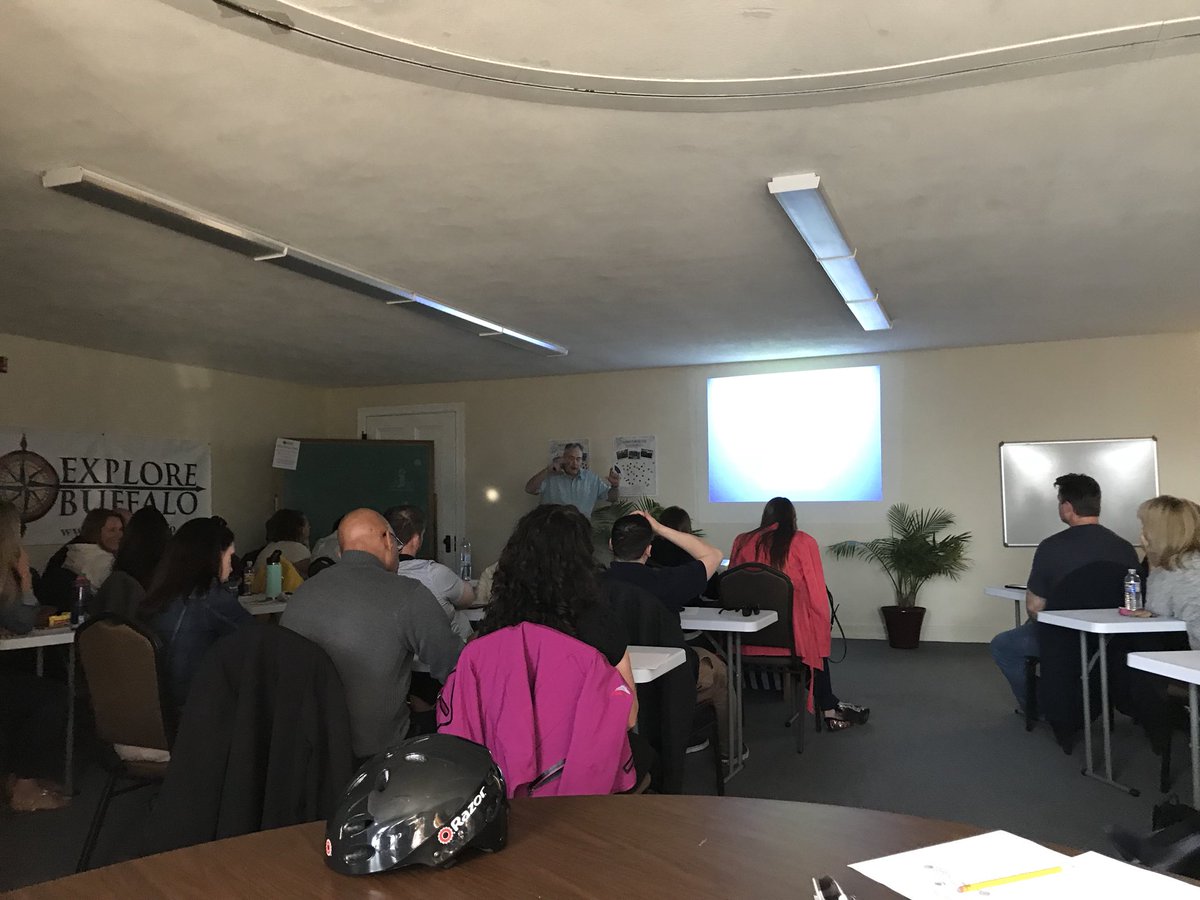 NFCSSHistoryWNY's tweet photo. Full House today for the 1st @ExploreBuffalo Walking Tours: On-Site Learning Course today. More than 35 @Buffalo_Schools Teachers learning about Buffalo &amp; WNY and how to share it with their students. #ExploreBuffalo #BPS #NFCSS #NYSCSS #NCSS #BuffaloHistory https://t.co/1WbuWvrL2c