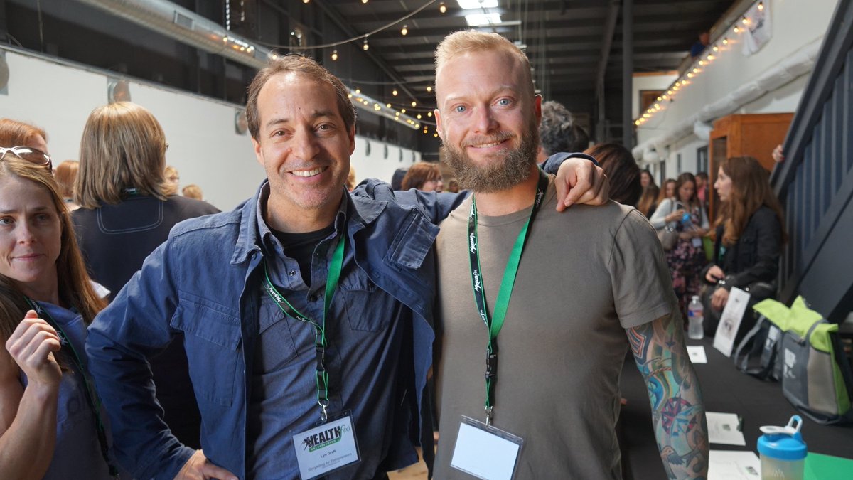 LynGraft's tweet photo. At @PaleoFX with @michaelbledsoe, founder of #ShruggedCollective - Mike dropped great concepts on the holistic and 10,000 foot view to being a founder on the journey of entrepreneurship “Entrepreneurship is self development. It is spirituality.” #Startups #PaleoFX https://t.co/Hfr7j1F7ag